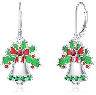Weihnachts Ohrringe 925 Silber Weihnacht Socken/Schneeflocken Schmuck Geschenke für Damen