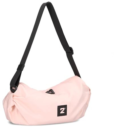 Zwei Damen Moon Bag BONNY BO70 Umhängetasche 6 Liter, leichte Nylon Crossbody Bag im Casual Stil, sportliche Handtasche mit Reißverschluss, Innenfächern, wasserabweisend