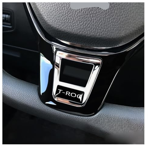 KUWAYO for Volkswagen Polo GTI Golf Passat Jetta Santana Scirocco Tiguan Artcon CC Rline R Logo Auto Lenkrad Aufkleber Zubehör(T-ROC)