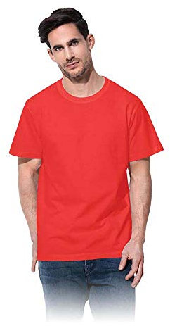 Stedman Apparel Men's Comfort-T/ST2100 Regular Fit Classic Short Sleeve T-Shirt, Scarlet Red, Large