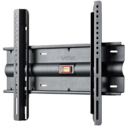 VCM Universal TV Halterung | VESA Wandhalterung | Belastbar bis zu 35 kg. | Halter starr Fernsehhalter flach | Wandhalterung - WF110 Schwarz