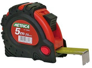 Metrica 38646 - Metro avvolgibile, lunghezza 5 metri, 3 freni