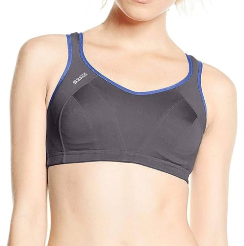 Champion Women's Shock Absorber S4490 Active Multi Sports Bra Sports Bra, Dark Grey/Blue Nights, 36HH