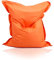 Kinzler S-10137/09 XXL Riesensitzsack, 140x180 cm, neue Styroporkügelchen, Sitzsack Outdoor Indoor, in vielen verschiedenen Farben, mit Innensack, orange
