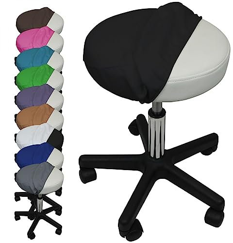 Vivezen - Frottee-Schutzlaken für runden Hocker - Mehrere Farben