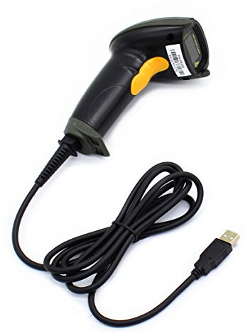 WoneNice USB Laser Barcode Scanner Wired Handheld Bar Code Scanner Reader Black