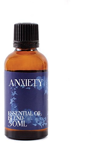 Mystix London | Anxiety Pure & Natural Essential Oil Blend 50ml - for Diffusers, Aromatherapy & Massage Blends | Perfect as a Gift | Vegan, GMO Free