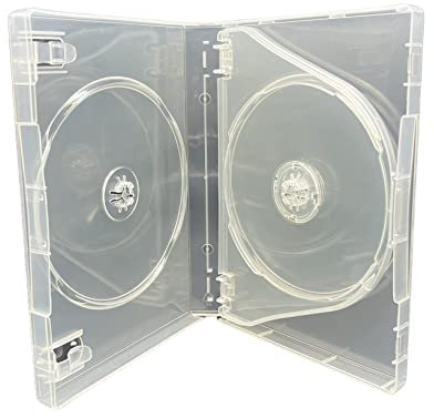 Dragon Trading®, multi custodia a 4 scomparti per CD/DVD, dorso di 27 mm, confezione da 10