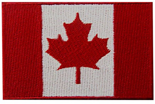Kanada-Flagge Kanadisches Ahornblatt Nationales Emblem Bestickter Aufnäher zum Aufbügeln/Annähen