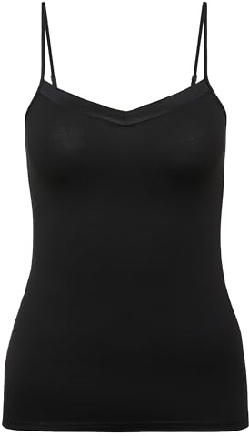 CALIDA Cate Spaghetti-Top Damen, mit Satin-Einsatz am Ausschnitt, verstellbare Träger
