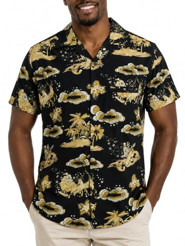 King Kameha Funky Hawaiihemd Herren Kurzarm Fronttasche Hawaii-Print Weihnachten Christmas Designs X-Mas