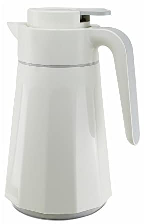 Ater Thermische karaffe 1 l. Serie Liberty. Interieur aus Glas. Weiß Farbe. Made in Italy.
