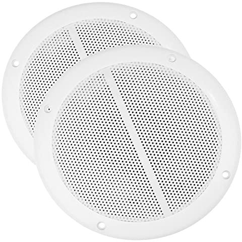 Power Dynamics MS50-2 Haut-Parleurs 80W Résistants à l'eau, 5,25 Pouces, Idéal à Intégrer dans Les Salles de Bain, Les Bateaux, Les Piscines