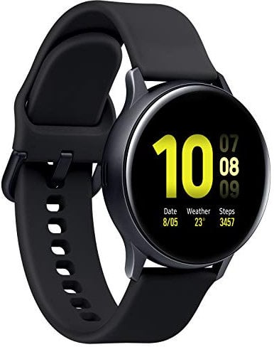 Samsung Galaxy Watch Active2, Fitnesstracker aus Aluminium, großes Display, ausdauernder Akku, wassergeschützt, 40 mm, Bluetooth, Schwarz