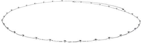 Sllaiss 925 Sterling Silber Sexy Strand Taillenkette für Damen Frauen Minimalistisch Körperkette Perlen Bauchkette