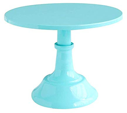 ausuky - Alzata per torte rotonda, un ripiano, per dolci e frutta, per servire ed esporre, per tavoli e mensole, per feste e compleanni (blu)