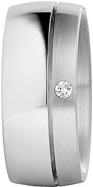 Bandring mattiert/poliert mit Brillant 0,03 ct. TW/SI