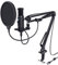 CSL - Kondensatormikrofon USB mit Mikrofonarm - Studiomikrofon Set - Mikrofon mit Mikrofonarm, Spinne und Nierencharakteristik - Drehregler - Monitoring Echtzeitkontrolle – Podcast PC Streaming