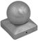 Galvanised Metal Garden Decking Fence Ball Post Cap Finial (90 x 90mm)