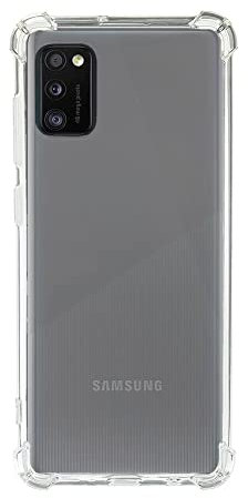 QUITECO Hülle für Samsung Galaxy A41, Handyhülle Transparent Silikon, Durchsichtig Verstärkte Ecken