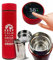 Mate Green Bouteille sous vide 500 ml ● Bouteille isotherme avec écran tactile LED ● Tasse isotherme en acier inoxydable 304 ● Couvercle anti-fuite ● Idéal pour les boissons chaudes et froides, rouge