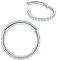 Popuhoops 1,0mm 6mm Silber Nasenringe Zirkonia Nasenring Knorpel Ohrring Klar CZ Hoop Septumring Segmentring Clicker 316L Chirurgenstahl Körperpiercing Helix Ohrläppchen Daith Rook Conch Piercing