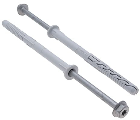 10x160 Hex Torx Schrauben & Dübel Fast-K Heavy Duty von Keple 25 Pack Wandmontage Schrauben Dübel Wanddübel mit Edelstahl Betonschrauben Wandanker Schraube & Wanddübel Set Ziegelstein Wandmontage