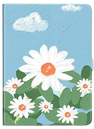 case for kindle,WunM Studio Case for All-New Kindle (8th Generation, 2016) - Novelty Fashion Cool Print SY69L,Waterproof Shockproof Cover with Auto Sleep/Wake/oil painting daisies floral flowers