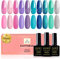YSUVIN UV Nagellack Meerjungfrau, 10 Farben Rosa Violett Blau Grün Glitzer Gel Nagellack Set, Soak-off UV Gellack, Beliebtes Nail Art Design Home, Langanhaltend, 8ml