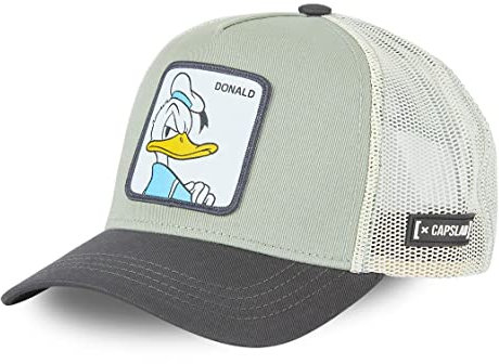 Capslab Donald Duck Walt Disney Light Green Gray Trucker Cap - One-Size