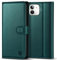Kuafcase Compatible for iPhone 12/12 Pro Case, 4 Card Slots Magnetic Closure Kickstand Shockproof Protective Phone Case Compatible for iPhone 12/12 Pro - Green