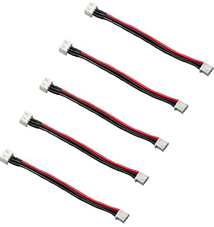 Boladge 5 Stück 2S 3Pins Balance Stecker Verlängerungs Kabel JST-XH 2S-6S Männlich auf Buchse Lipo Adapter mit 15CM 22AWG Silikon Draht (2S)
