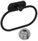 Anneau Porte-Serviettes sans Perçage Ovale Porte-Serviettes Mural en Acier Inoxydable Auto Adhésif Anneau Porte-Serviettes Crochet Porte-Serviettes Accessoires pour Salle de Bain Cuisine (Noir)