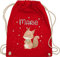 Turnbeutel Rucksack - Tiere - Eichhörnchen Eichhorn Squirrel - Unisize - Rot - stoffbeutel kindergarten kita baumwolle beutel personalisierte geschenke name sportbeutel kindergarten-rucksack