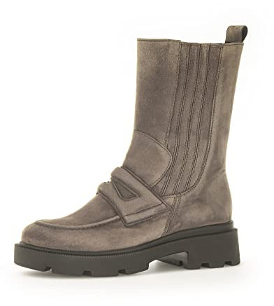 Gabor Damen Chelsea Boots, Frauen Stiefeletten,Wechselfußbett,Moderate Mehrweite (G),Schlupfstiefel,flach,Bootee,braun (Micro),37 EU / 4 UK