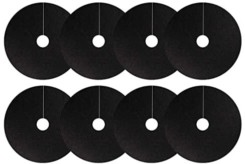 Lot de 8 Anneaux de paillage en Non-tissé - Anti-Mauvaises Herbes biodégradables - Tapis de barrière Anti-Mauvaises Herbes - pour Lutter Contre Les Mauvaises herbes-62 cm - Trou intérieur 7 cm
