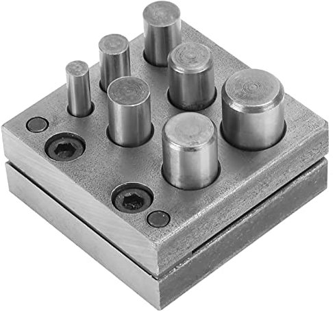 Juego de Punzones Cortadores de Disco para Joyeros, Herramientas de Perforación de Corte de Círculo de Metal de 7 Orificios, Equipo de Troquelado de Orfebre para Joyeros