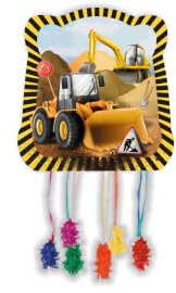 CONVER PARTY Piñata Construccion - Partyartikel - Kinderpartys, Geburtstage und Feiern - Dekoration 33 x 28 cm