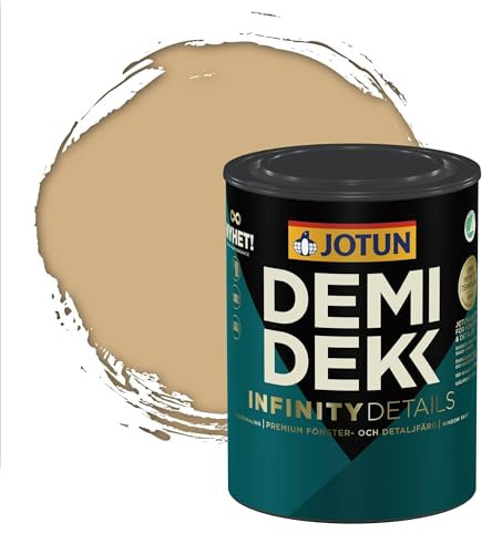 Jotun - Peinture Bois, Lasure Opaque pour Extérieur et Intérieur Satinée - DEMI DEKK INFINITY DETAILS - RAL 1001 - Beige - 0,75L