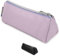 Fashion Stationery Small Pencil Case for Girls Women Thin Mini Slim Aesthetic Black Lilac Plain Pencil Cases for Teenagers Girl at Secondary School or Stocking Fillers at Christmas (Lilac)