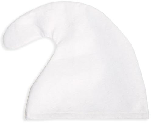 Zwergenmütze Einheitsgröße Erwachsene zum Kostüm Zwerg oder Wichtel, Zipfelmütze Wichtelmütze Elfenmütze - 1 Stück | weiß - Fasching Mottoparty Karneval