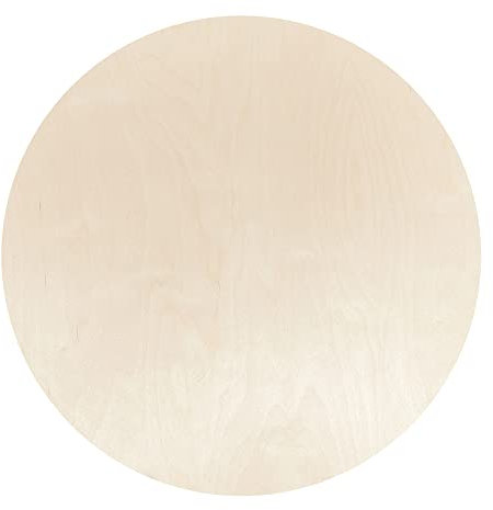 Baltische Birkensperrholz-Kreise, 61 cm, unlackierte Holzplatten, 0,6 cm dick, rund, 1 Stück, Naturholzplatte, Holzkreise für Bulding, Basteln, Brennen, Malen, Laser, Hobby, DIY-Projekte