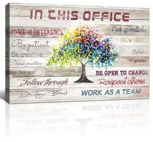 Moderne Mit Rahmen Leinwand Wandbilder, bunte Baum des Lebens Inspirierend Zitate Bilder gedruckt Poster auf leinwand Büro bilderdruckt Wanddekoration für Schlafzimmer Wohnzimmer bereit hängen 40×60CM