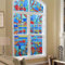 CHEIGHY Fensterfolie Selbsthaftende Fenster Milchglasfolie Sichtschutzfolie Bunt Fenster Privatsphäre Tönungsfolie Statisch Haftend ohne Klebstoff Anti UV Sonnenschutz für Büro Wohnzimmer,90x200cm