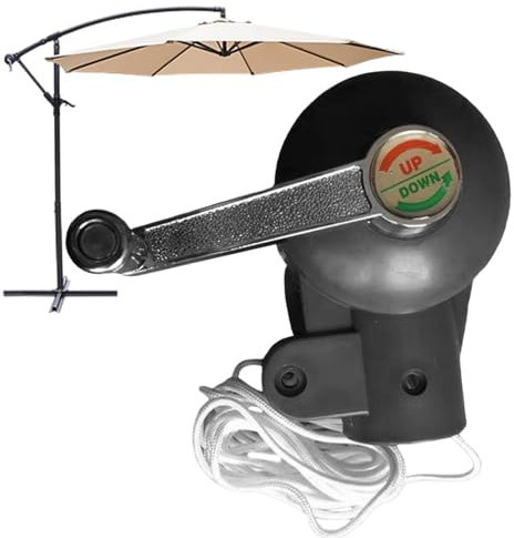 Maniglia a manovella per ombrellone da patio, ricambio per ombrellone da esterno, pezzi di ricambio per ombrelloni da giardino, parti di ricambio per ombrellone da spiaggia e cortile, Nero , Refer to