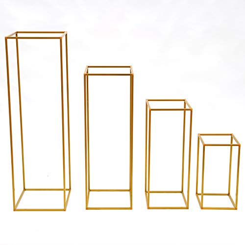 MINRS Blumenständer im 4er Set Pflanzenständer Outdoor, Blumenhocker Metall 4 Größen Moderne Blumentopfständer für Innen- und Außendekor Hochzeiten, Geburtstagsfeiern, Jubiläen, Wohnzimmern