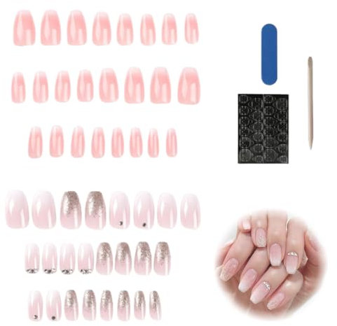QOWUXHZ 2 Juegos Uñas De Gel Pegatinas DeRosa Degradado Pegatinas Gel Semicurado Adhesivos Para Envolturas De Esmalte De Para Uñas