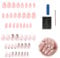 QOWUXHZ 2 Juegos Uñas De Gel Pegatinas DeRosa Degradado Pegatinas Gel Semicurado Adhesivos Para Envolturas De Esmalte De Para Uñas