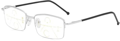 1 Pcs Sherum Intelli Readers Sherum Intellireaders Outfany Intellireaders Sherum Brille Gleitsichtbrille Herren Intelligente Brille Libiyi Intelligente Lesebrille Gleitsichtbrille(Silberrahmen)