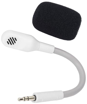 Yoidesu Micro de rechange pour casque de jeu Barracuda X, microphone amovible de 3,5 mm avec mousse (blanc)